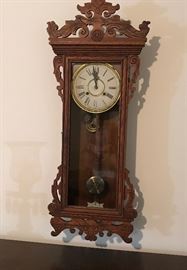 Carved Waterbury pendulum clock  http://www.ctonlineauctions.com/detail.asp?id=649086