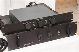 Superphon preamp in uncommon wide rack mount and rare New York Audio tube preamp
