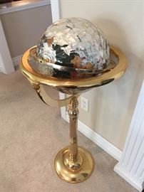 Floor Globe Mother of Pearl and Abalone