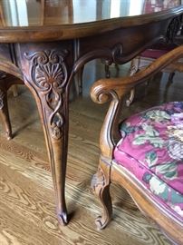 Dining Table & Chairs (6) - Carvings (Heritage "Brittany")