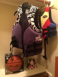 Sporting equipment and collectibles.