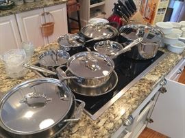 16 Piece set of All-Clad Pots & Pans - never used Selling as a SET 