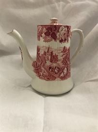 Woods Ware ‘English Scenery Pink’
Coffee Pot   48.—
