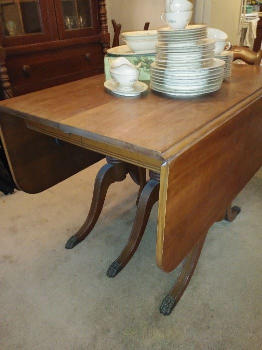 Antique claw foot dining table