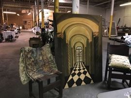 Pair of Leather Sling Chairs