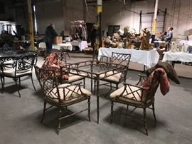 Brown Jordan Faux Bamboo Outdoor Table and Chairs