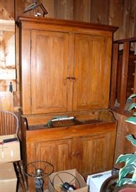 Impressive Primitive Dry Sink Kitchen Cupboard