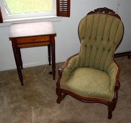 Victorian Ladie's Chair & Table