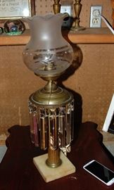 Lamp with Chrystal Prisms