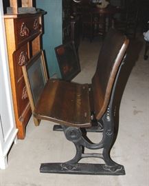 Very Small Old School Desk Bench