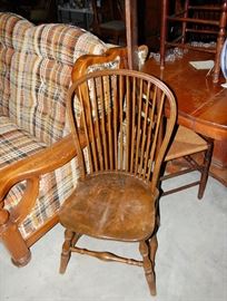 One of Two Windsor Style Chairs