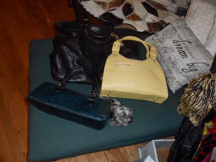 Leather purses and 1 smaller wine cooler purse