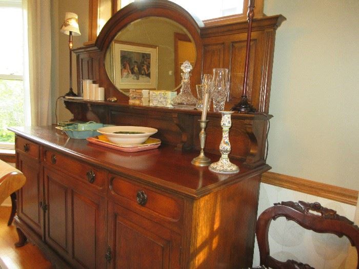Gorgeous antique buffet with mirror