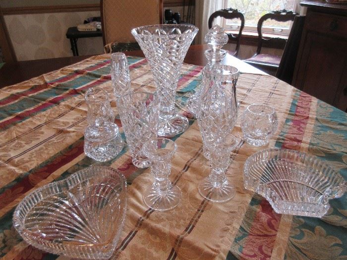 Lots of Waterford and other crystal