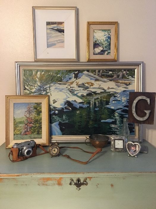 Various pieces of original framed artwork, such as these paintings by Texas artist, Ronnie Williford