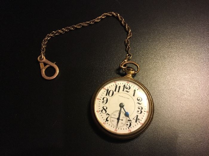 Hamilton Pocket Watch Double Roller 21 jeweled, late 1910s 