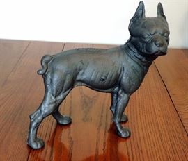 Metal Boston Terrier Dog Figure Door Stop