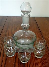 Crystal Decanter and Glasses
