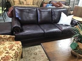 Robb and stucky nailhead sofa and ottoman $450