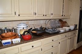 Pots and Pans, Corningware, Salad Bowls, and Misc