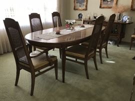 Dining room table and chairs