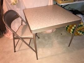 Card table with (4) chairs (only one photographed)