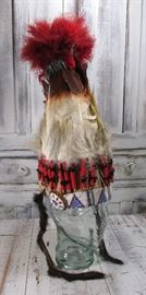 Vintage Native American Style bead and feather headdress