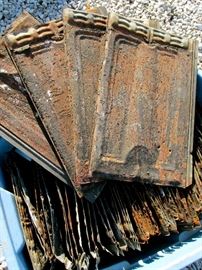 Antique Architectural Pressed Tin Barn Roof Tiles