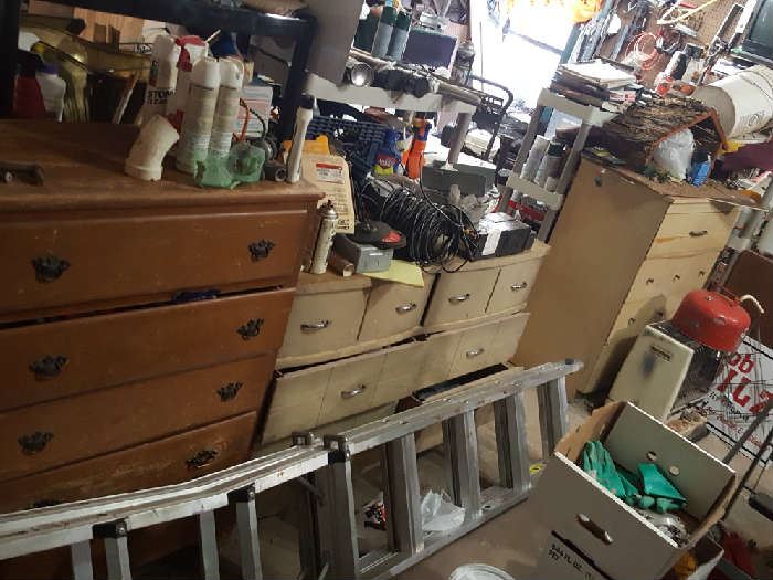 Tool Cabinets/Old Dressers  FULL of tools!