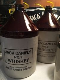 Limited Edition Jack Daniel's No 7 Whiskey Jug-Commissioned for the 120th Anniversary of the White Rabbit Saloon. We have 2! (Some available online for $199.00 and up!)