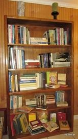 Lots of books....art & culture, philosophy, music, hymnals, plant, repair, novels and more.