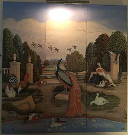 Hand Painted 3-Panel Art
