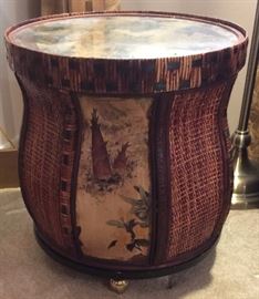 Storage End Table Wicker