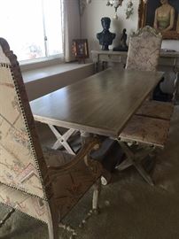 Dining Table, Captain's Chairs, Stools, Buffet/Table