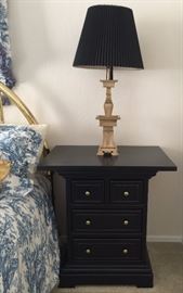 Nightstand, Pair Table Lamps
