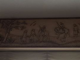 Handmade Custom Valance Paper Mache on Wood (AMAZING!)