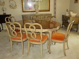 French Provincial Dining Table and 6 Chairs