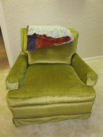Vintage Velour Arm Chair