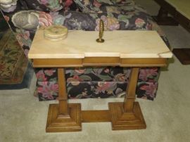 Marble Top French Provincial Side Table
