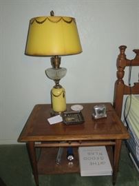 Pair of Vintage Lamps and Side Tables