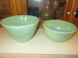Jadite Large Mixing Bowls