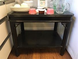 Glass-top Japanese Side/Coffee Table ~