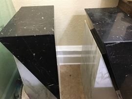 Elegant marble dinning table bases, goes with large glass top ~