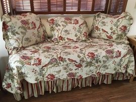 Twin bed as day bed in nook ~