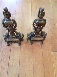 brass french endiorns for a fireplace         $ 150.00
