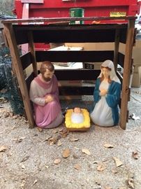 Blow mold nativity scene