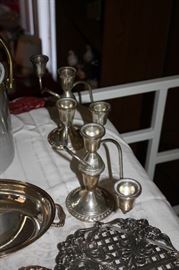 Sterling silver candle sticks