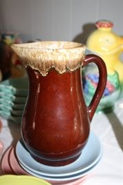 Brown drip pitcher