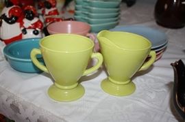 Vintage cream and sugar