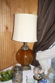 Other vintage amber color lamp